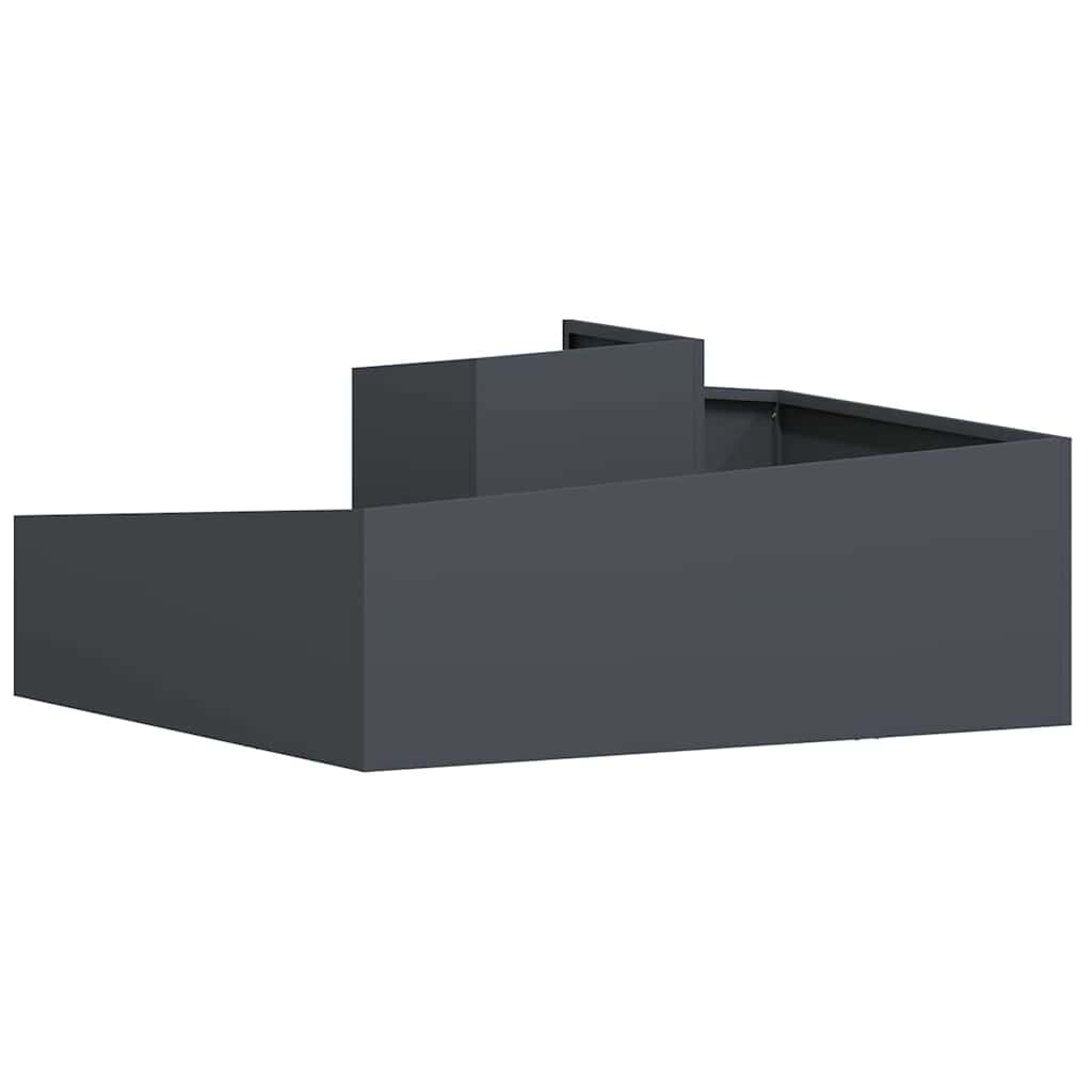 Trädgårdsplanterare Antracit 100 x 100 x 50 cm Kallvalsat stål