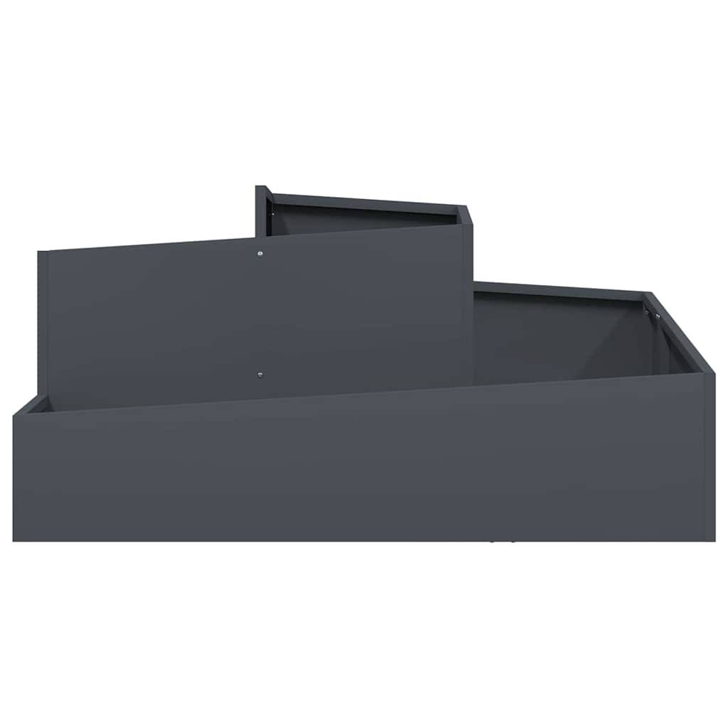 Trädgårdsplanterare Antracit 100 x 100 x 50 cm Kallvalsat stål