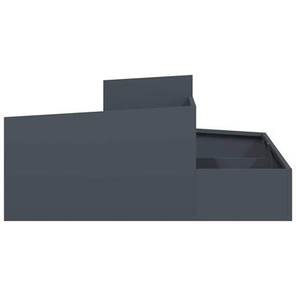 Trädgårdsplanterare Antracit 100 x 100 x 50 cm Kallvalsat stål