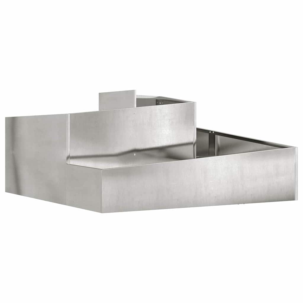 Trädgårdsplanterare Silver 100 x 100 x 50 cm Rostfritt stål