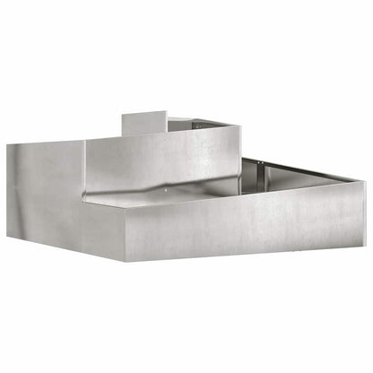 Trädgårdsplanterare Silver 100 x 100 x 50 cm Rostfritt stål