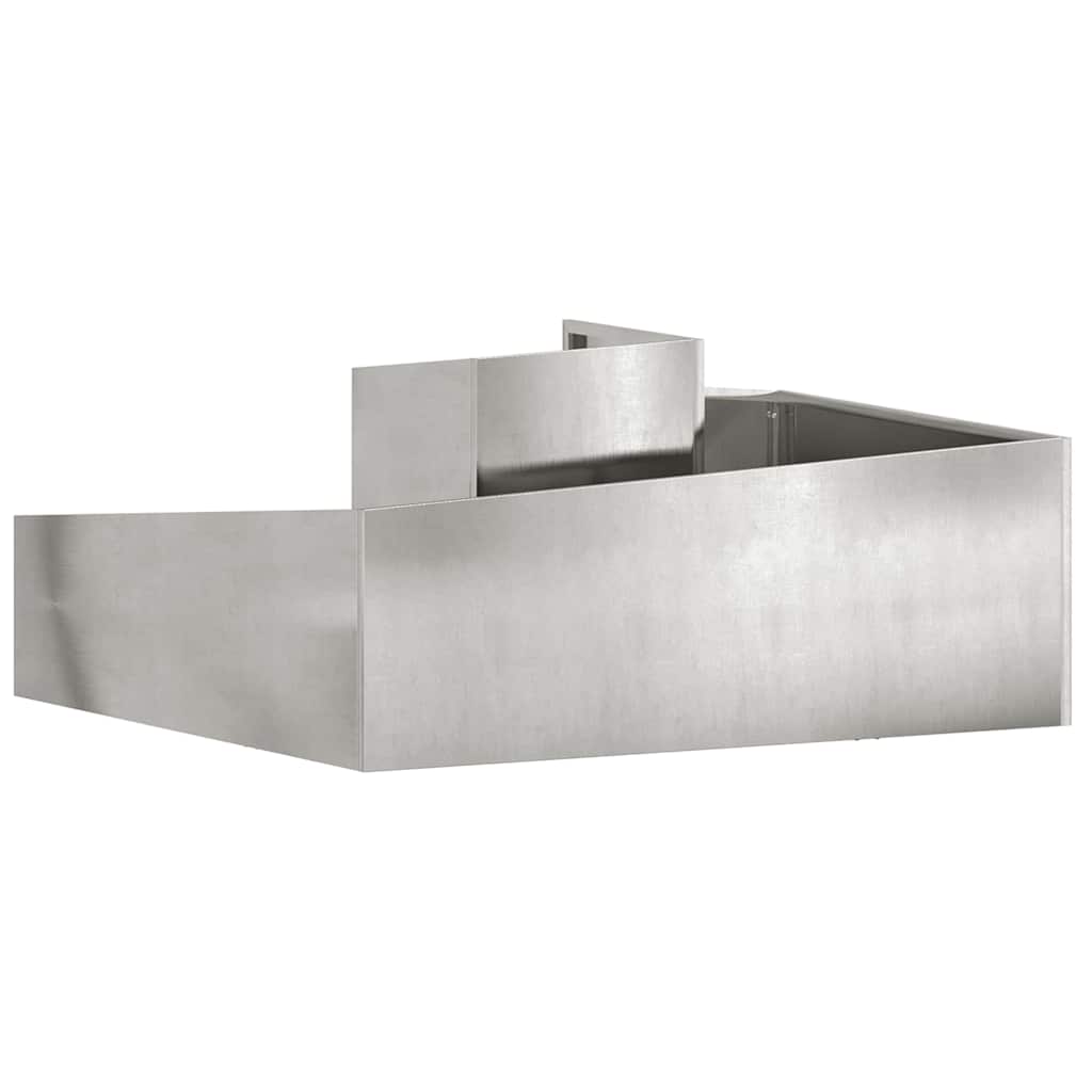 Trädgårdsplanterare Silver 100 x 100 x 50 cm Rostfritt stål