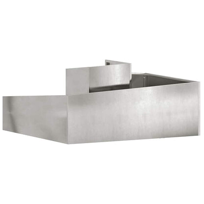Trädgårdsplanterare Silver 100 x 100 x 50 cm Rostfritt stål