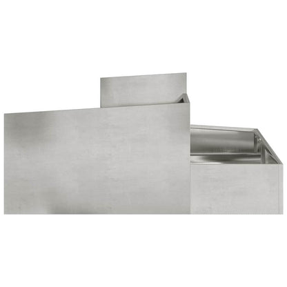 Trädgårdsplanterare Silver 100 x 100 x 50 cm Rostfritt stål