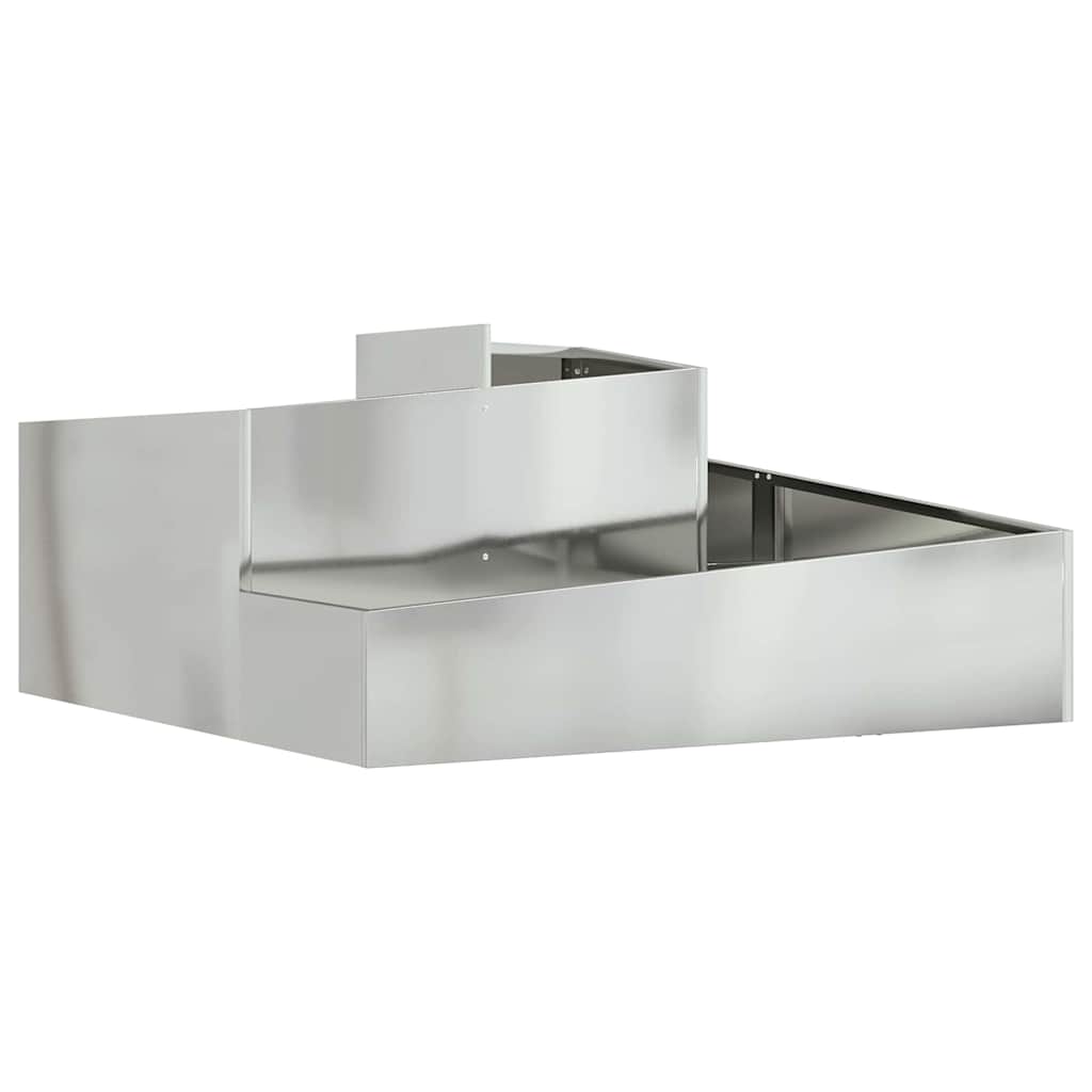 Trädgårdsplanterare Silver 100 x 100 x 50 cm Galvaniserat Stål
