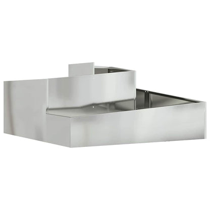 Trädgårdsplanterare Silver 100 x 100 x 50 cm Galvaniserat Stål