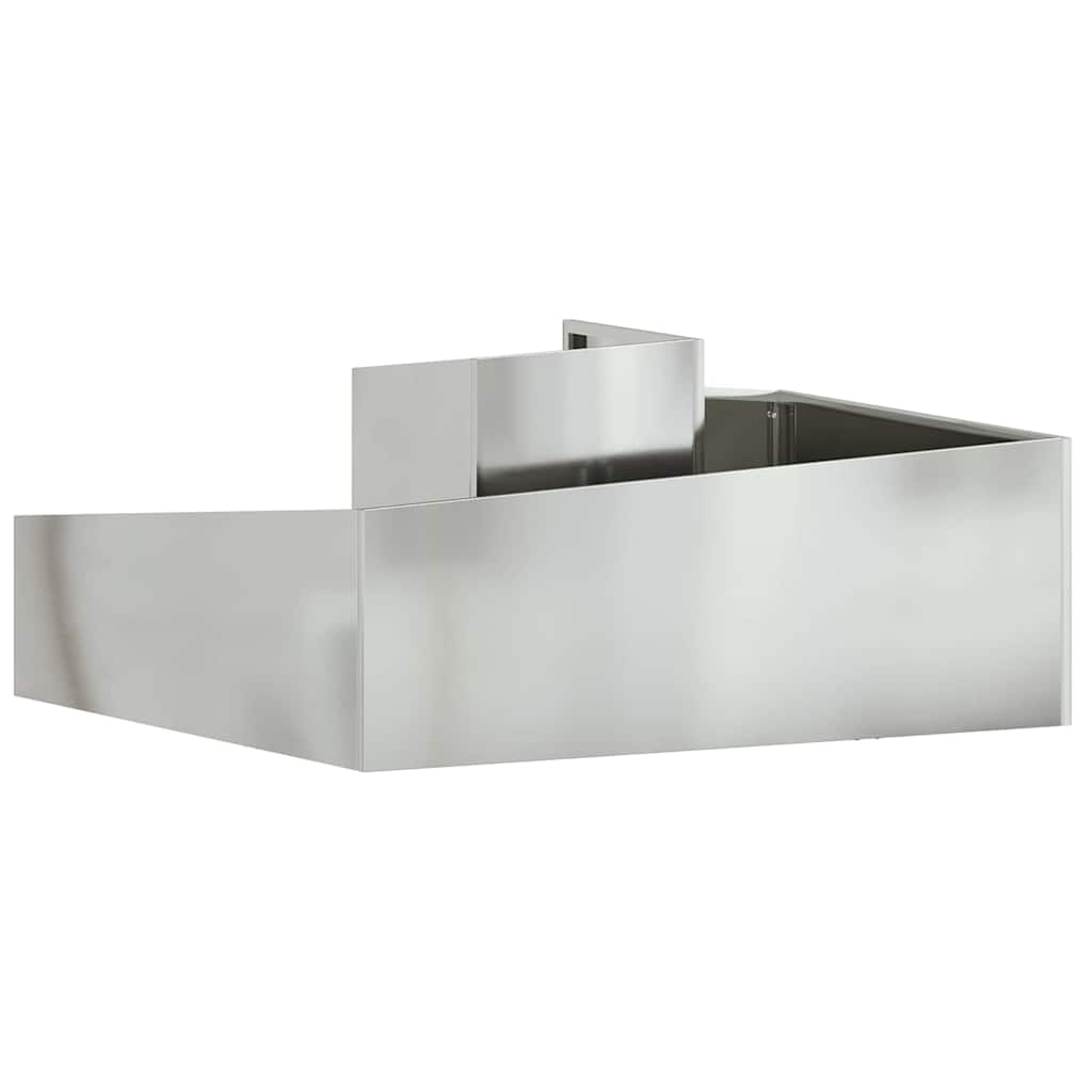 Trädgårdsplanterare Silver 100 x 100 x 50 cm Galvaniserat Stål