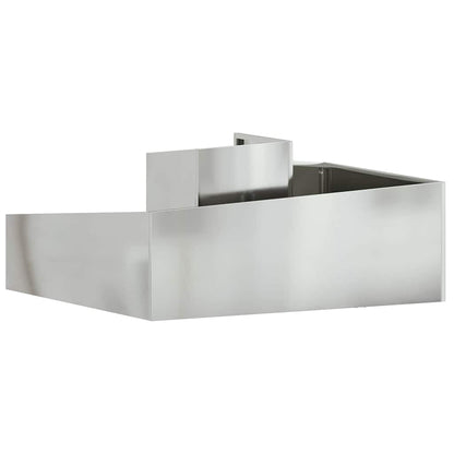 Trädgårdsplanterare Silver 100 x 100 x 50 cm Galvaniserat Stål