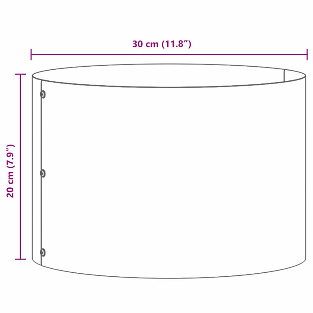 Krukring Svart 30 x 30 x 20 cm Kallvalsat stål