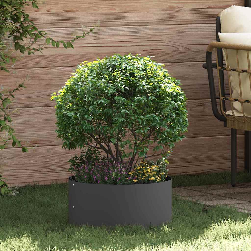 Krukring 5 pcs Svart 40 x 40 x 20 cm Kallvalsat stål