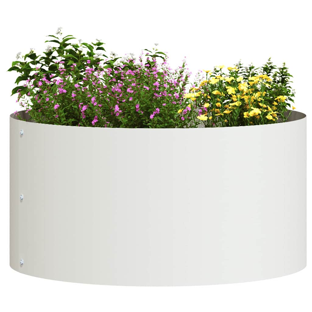 Krukring 5 pcs Vit 40 x 40 x 20 cm Kallvalsat stål