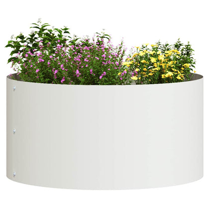 Krukring 5 pcs Vit 40 x 40 x 20 cm Kallvalsat stål