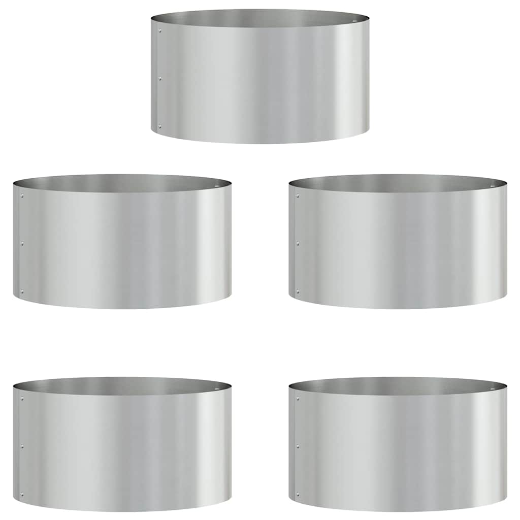 Krukring 5 pcs Silver 40 x 40 x 20 cm Galvaniserat Stål