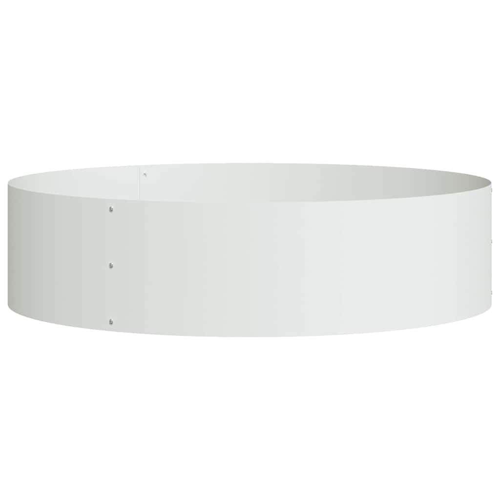 Krukring Vit 80 x 80 x 20 cm Kallvalsat stål