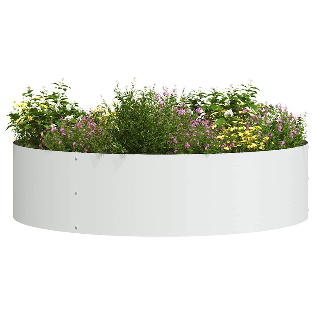 Krukring Vit 80 x 80 x 20 cm Kallvalsat stål