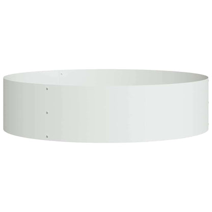 Krukring 5 pcs Vit 80 x 80 x 20 cm Kallvalsat stål