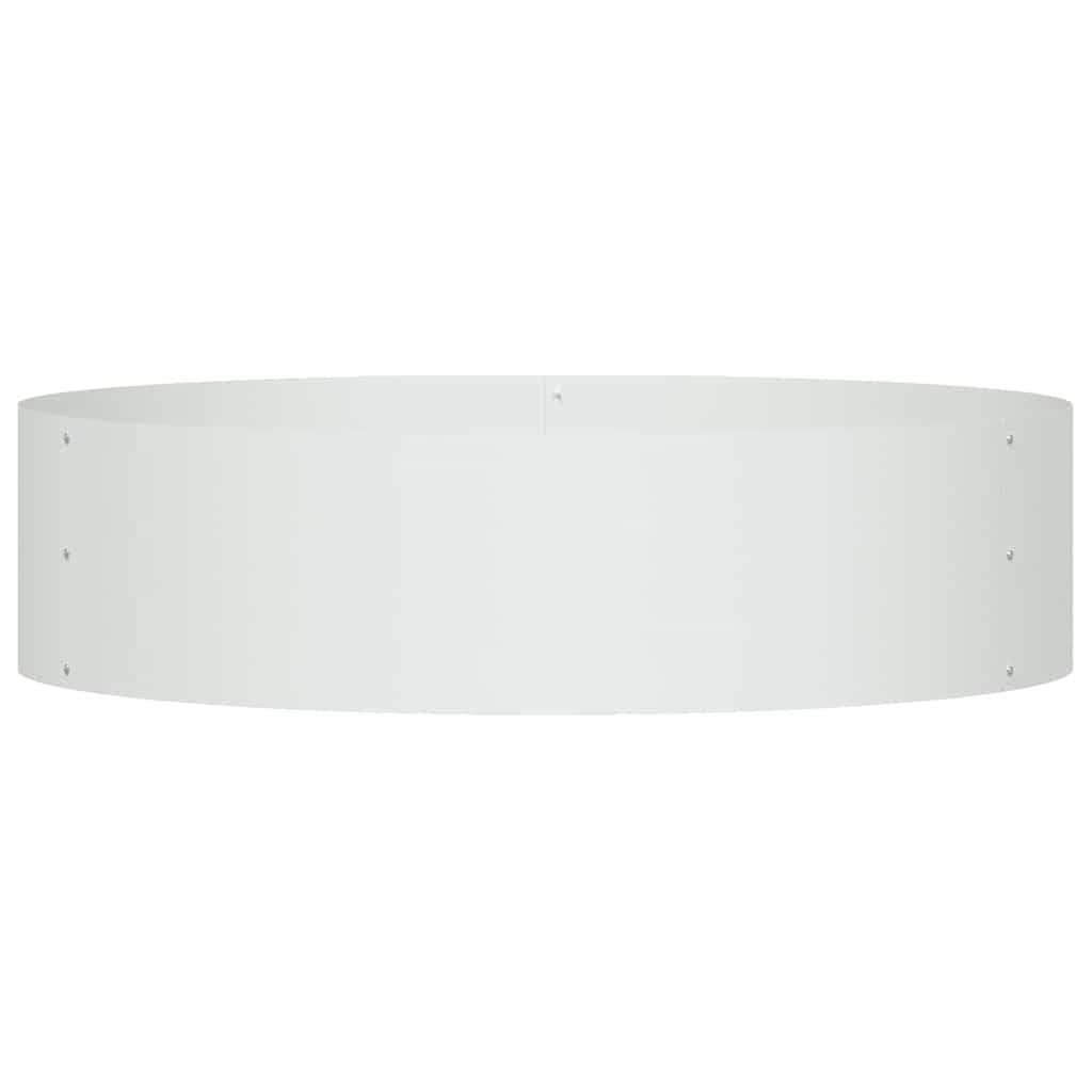 Krukring 5 pcs Vit 80 x 80 x 20 cm Kallvalsat stål