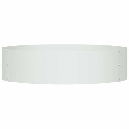 Krukring 5 pcs Vit 80 x 80 x 20 cm Kallvalsat stål