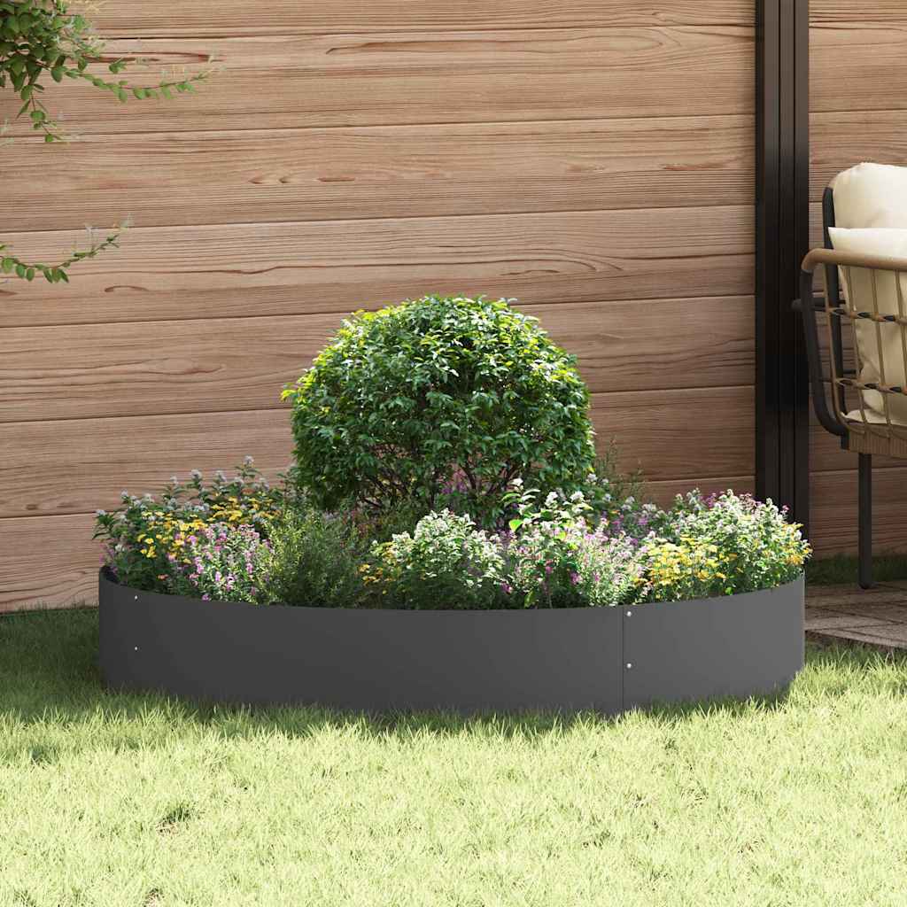Krukring 5 pcs Svart 120 x 120 x 20 cm Kallvalsat stål