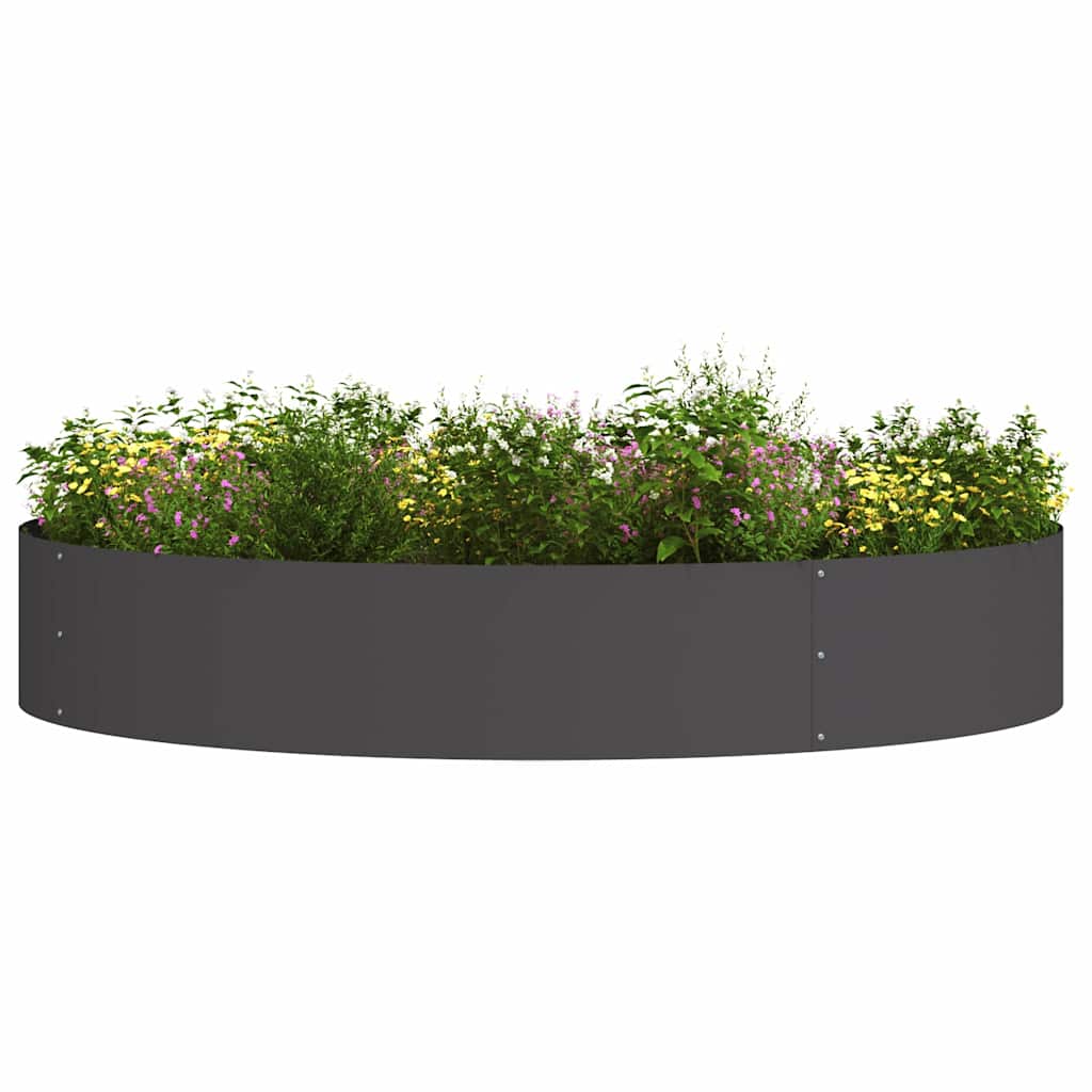Krukring 5 pcs Svart 120 x 120 x 20 cm Kallvalsat stål
