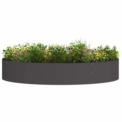 Krukring 5 pcs Svart 120 x 120 x 20 cm Kallvalsat stål
