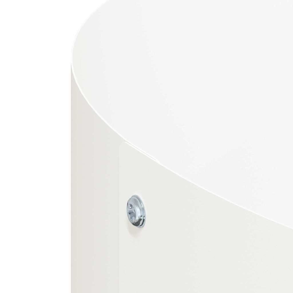 Krukring Vit 120 x 120 x 20 cm Kallvalsat stål