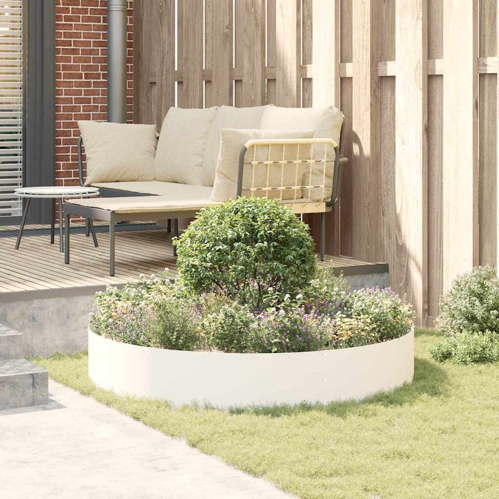 Krukring Vit 120 x 120 x 20 cm Kallvalsat stål