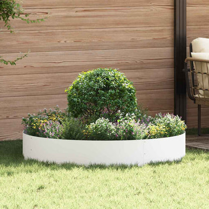 Krukring 5 pcs Vit 120 x 120 x 20 cm Kallvalsat stål