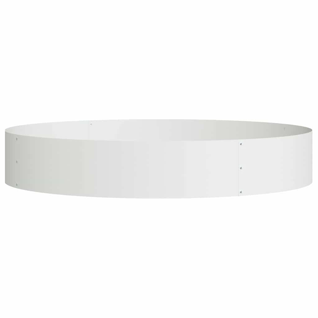 Krukring 5 pcs Vit 120 x 120 x 20 cm Kallvalsat stål