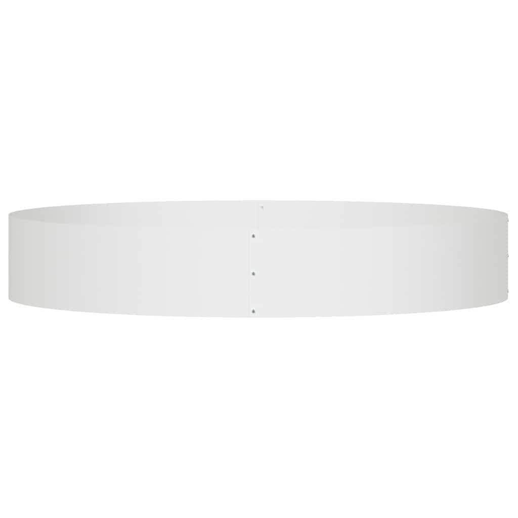 Krukring 5 pcs Vit 120 x 120 x 20 cm Kallvalsat stål