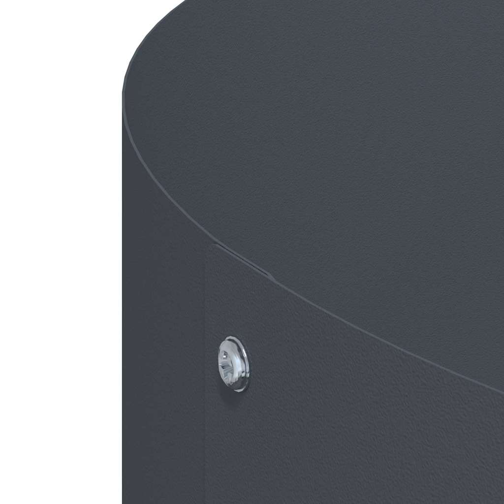 Krukring Antracit 120 x 120 x 20 cm Kallvalsat stål