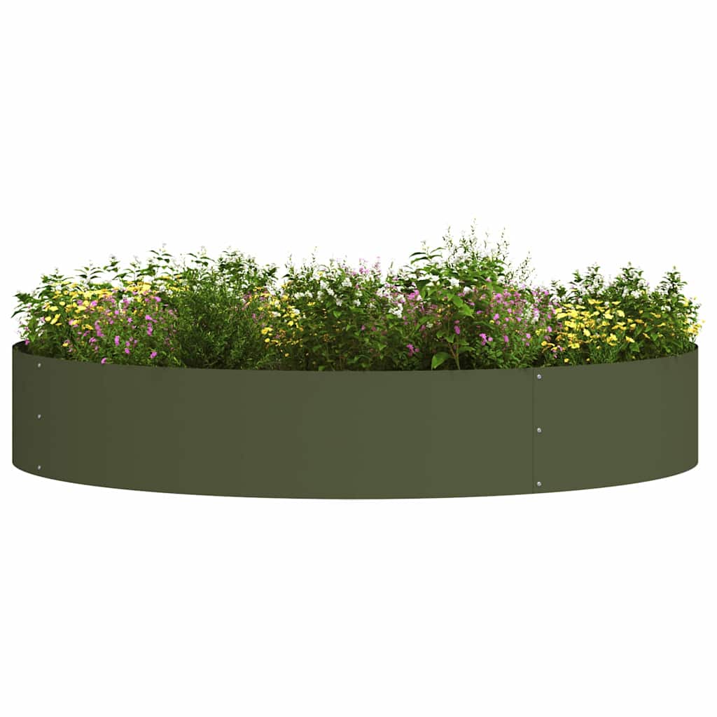 Krukring 5 pcs Olivgrön 120 x 120 x 20 cm Kallvalsat stål