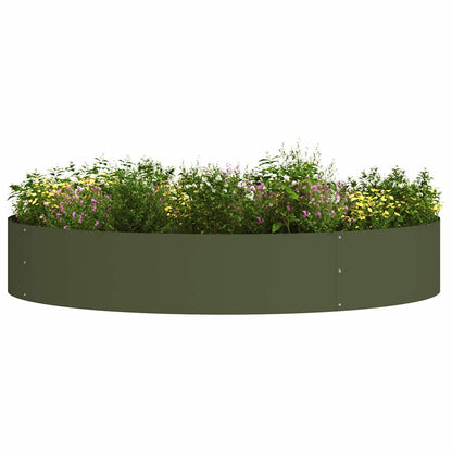 Krukring 5 pcs Olivgrön 120 x 120 x 20 cm Kallvalsat stål