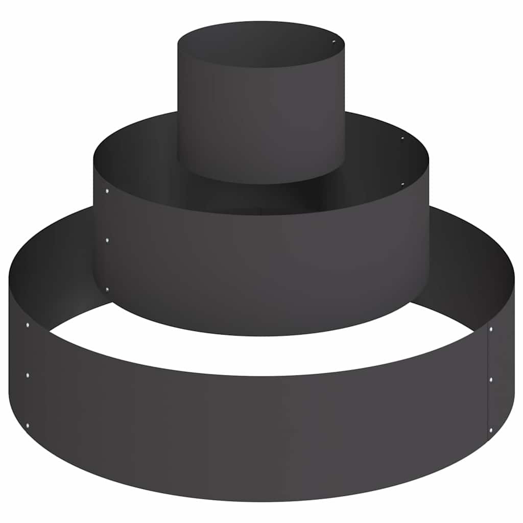 Trädgårdsplanterare Svart 90 x 90 x 20 cm Kallvalsat stål