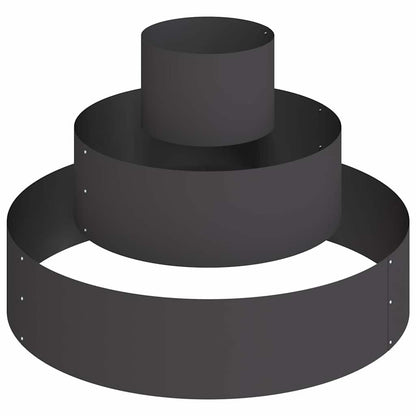 Trädgårdsplanterare Svart 90 x 90 x 20 cm Kallvalsat stål