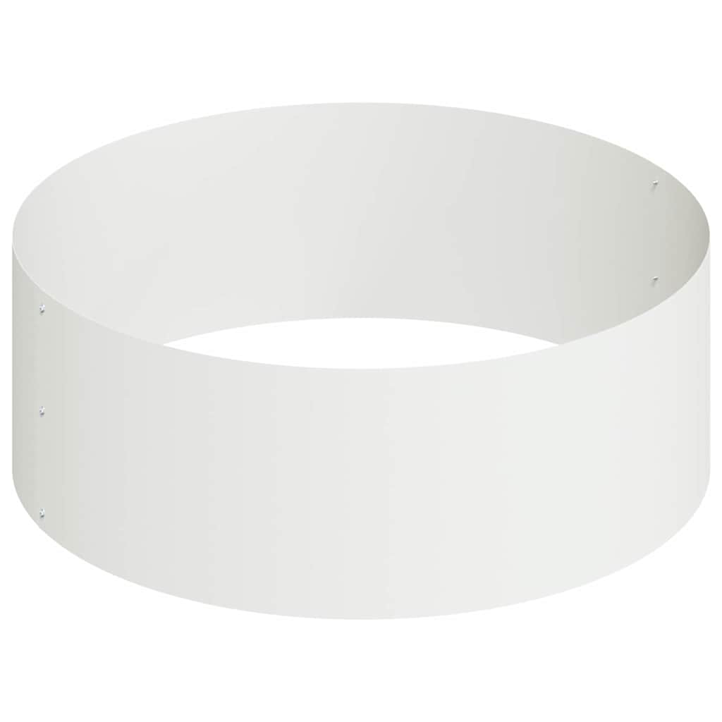 Trädgårdsplanterare Vit 90 x 90 x 20 cm Kallvalsat stål