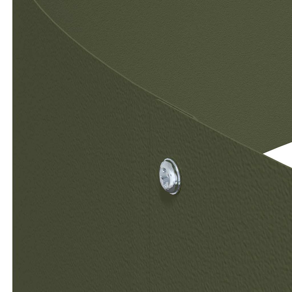 Trädgårdsplanterare Olivgrön 90 x 90 x 20 cm Kallvalsat stål