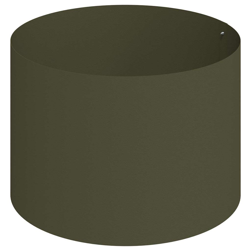 Trädgårdsplanterare Olivgrön 90 x 90 x 20 cm Kallvalsat stål