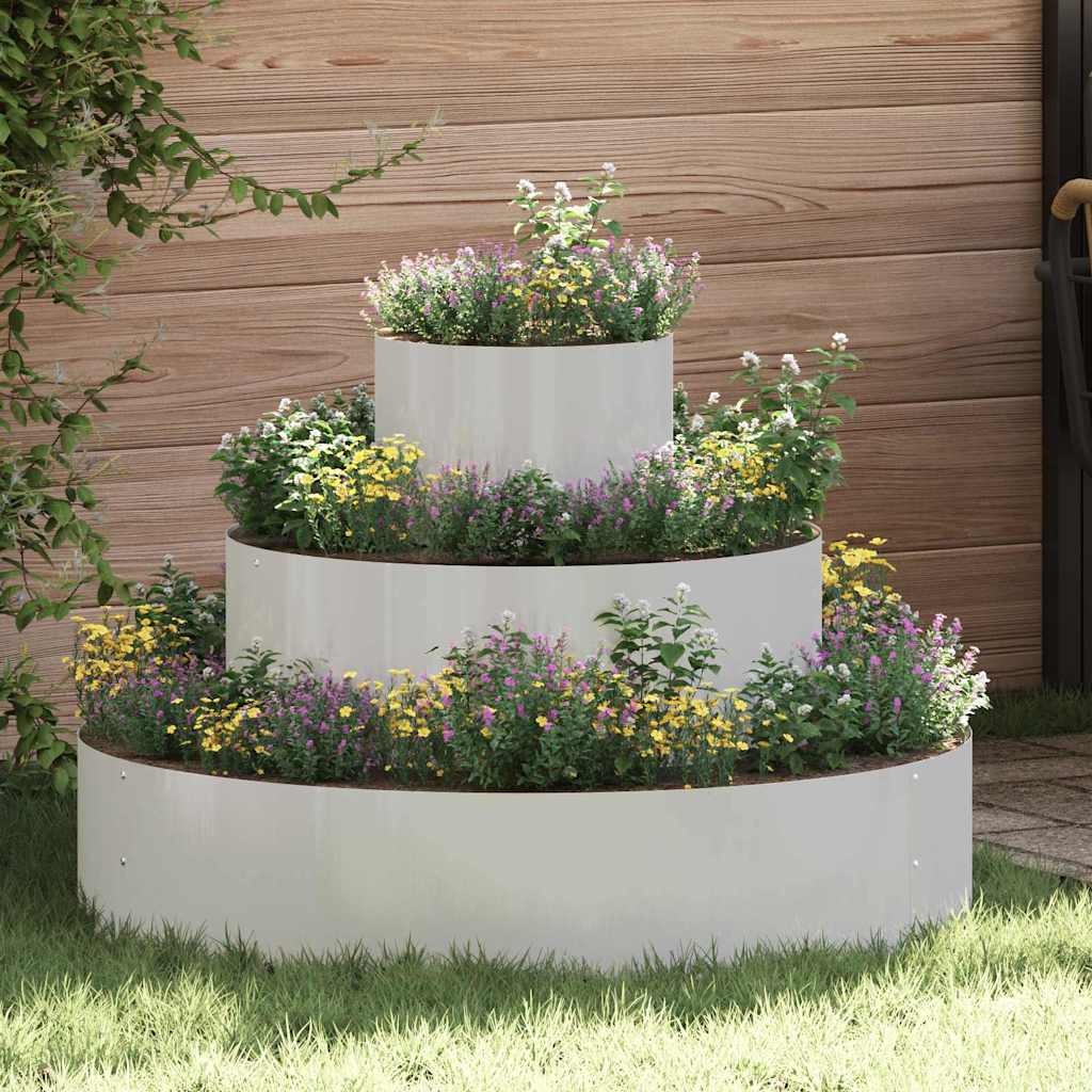 Trädgårdsplanterare Silver 90 x 90 x 20 cm Rostfritt stål