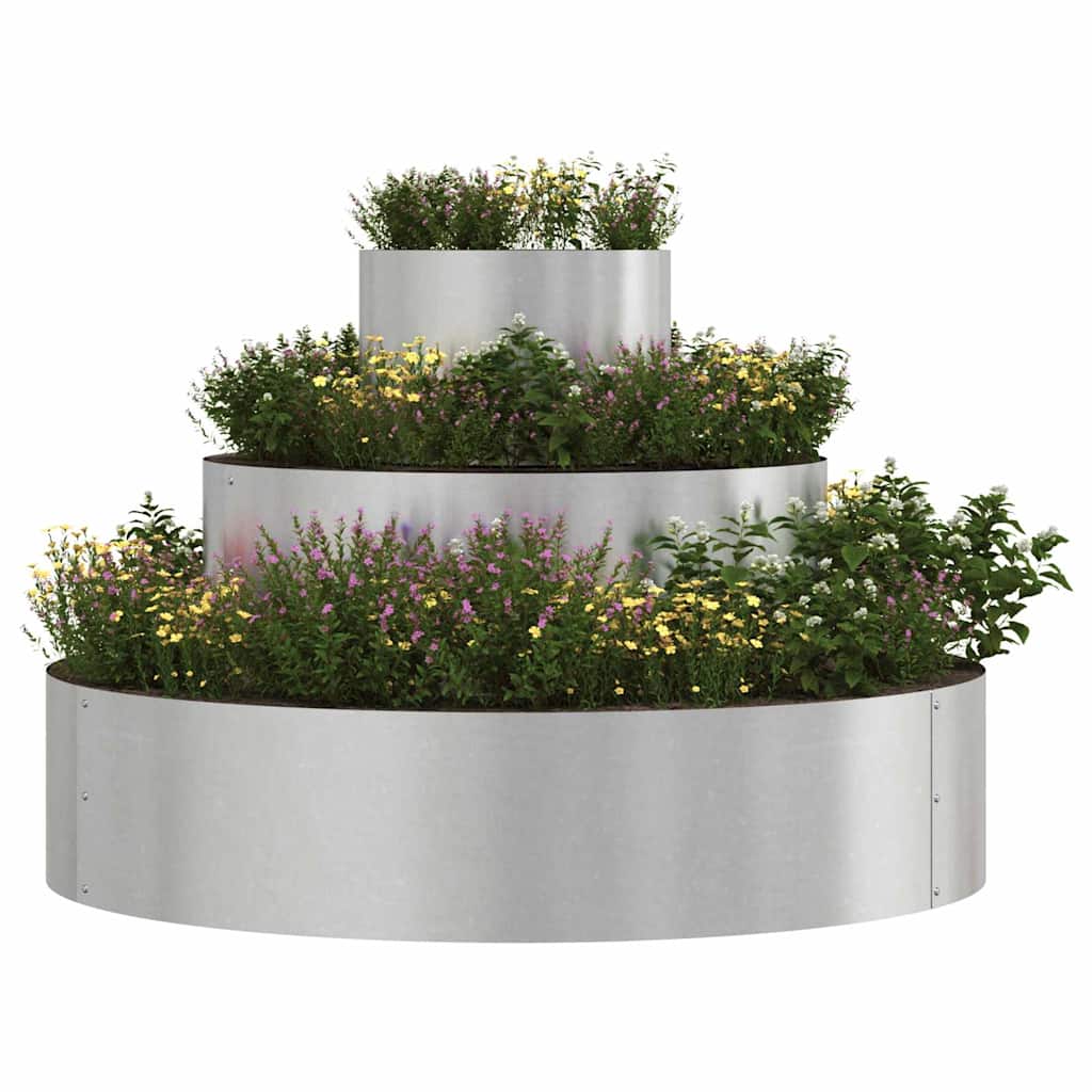 Trädgårdsplanterare Silver 90 x 90 x 20 cm Rostfritt stål