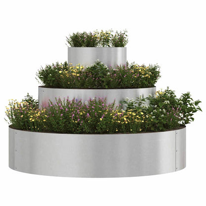 Trädgårdsplanterare Silver 90 x 90 x 20 cm Rostfritt stål