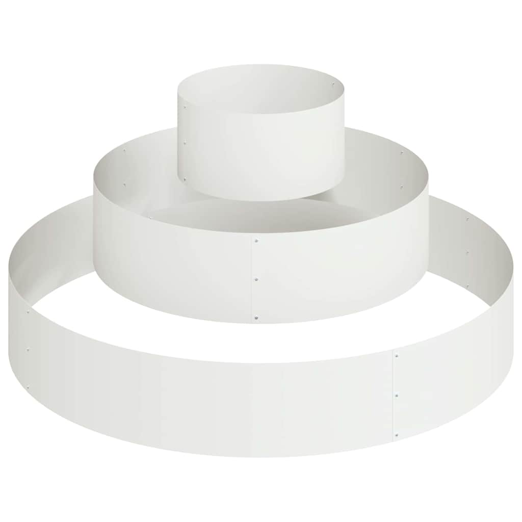 Trädgårdsplanterare Vit 120 x 120 x 20 cm Kallvalsat stål