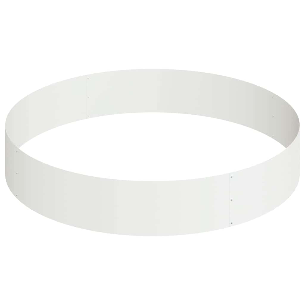 Trädgårdsplanterare Vit 120 x 120 x 20 cm Kallvalsat stål