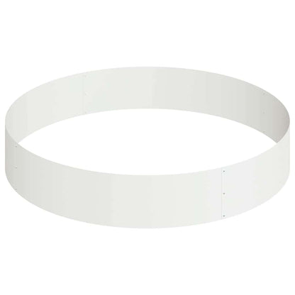 Trädgårdsplanterare Vit 120 x 120 x 20 cm Kallvalsat stål
