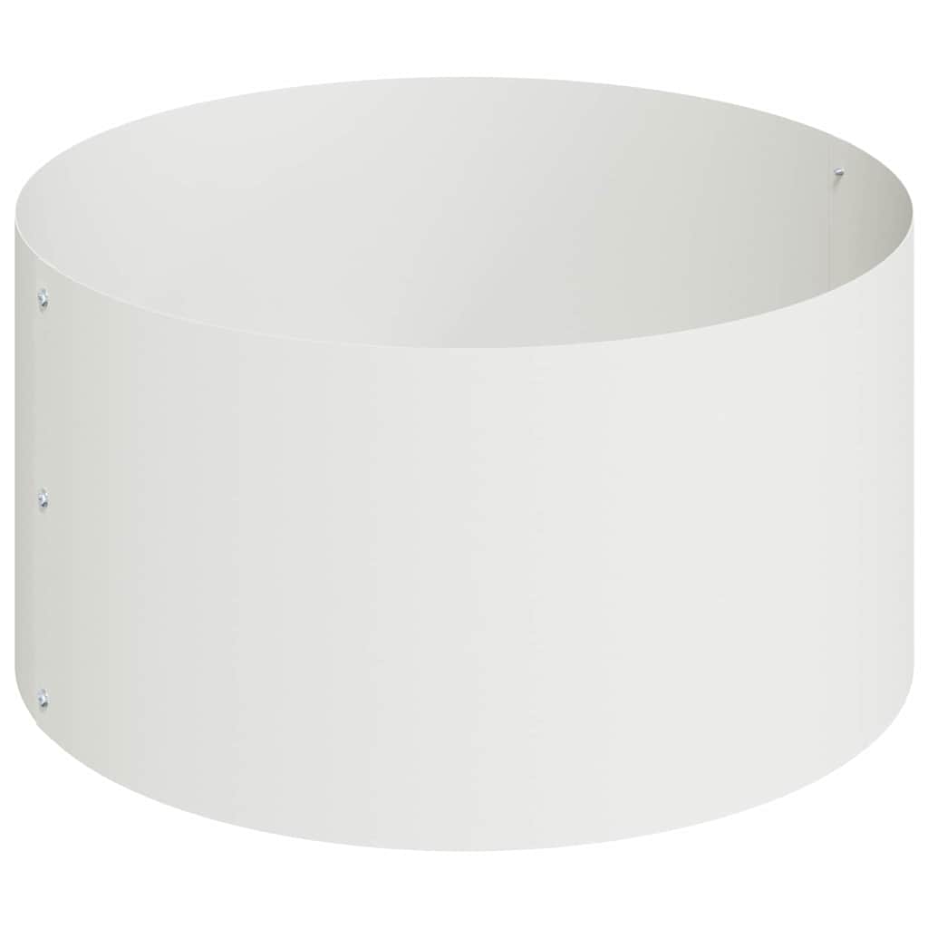 Trädgårdsplanterare Vit 120 x 120 x 20 cm Kallvalsat stål