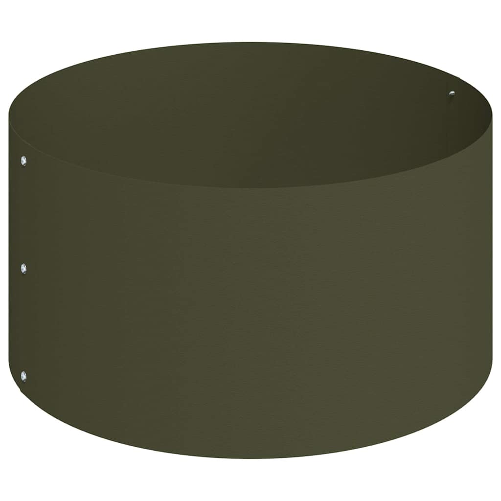 Trädgårdsplanterare Olivgrön 120 x 120 x 20 cm Kallvalsat stål