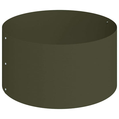 Trädgårdsplanterare Olivgrön 120 x 120 x 20 cm Kallvalsat stål