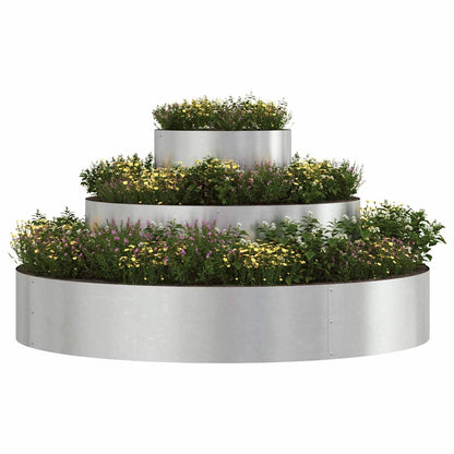 Trädgårdsplanterare Silver 120 x 120 x 20 cm Rostfritt stål