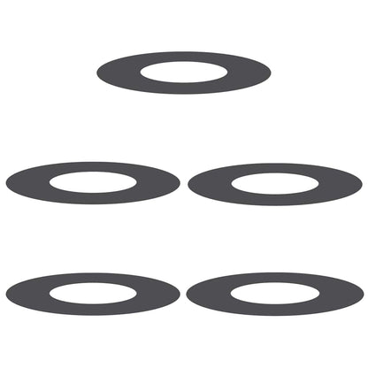 lämplig för Flat Trädringar 5 pcs Svart Ø30 / 60 cm Stål