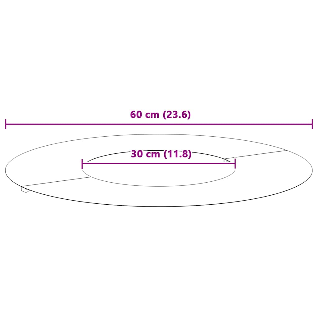 lämplig för Flat trädring Antracit Ø30 / 60 cm Stål
